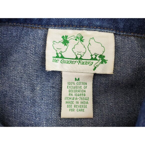 Quacker Factory Denim Jacket Women's Size Medium Autumn Embroidery - Picture 6 of 7